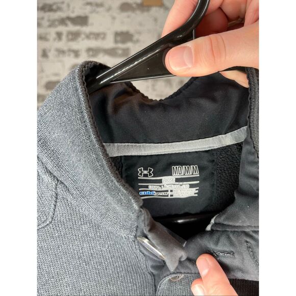 Under armour | mens black quart button up sweater as is - Picture 2 of 10